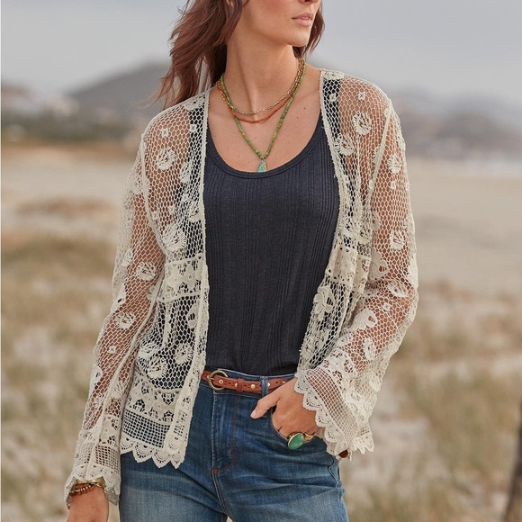 Sundance Harmony Kimono Pearl M/L Excellent - Picture 2 of 4